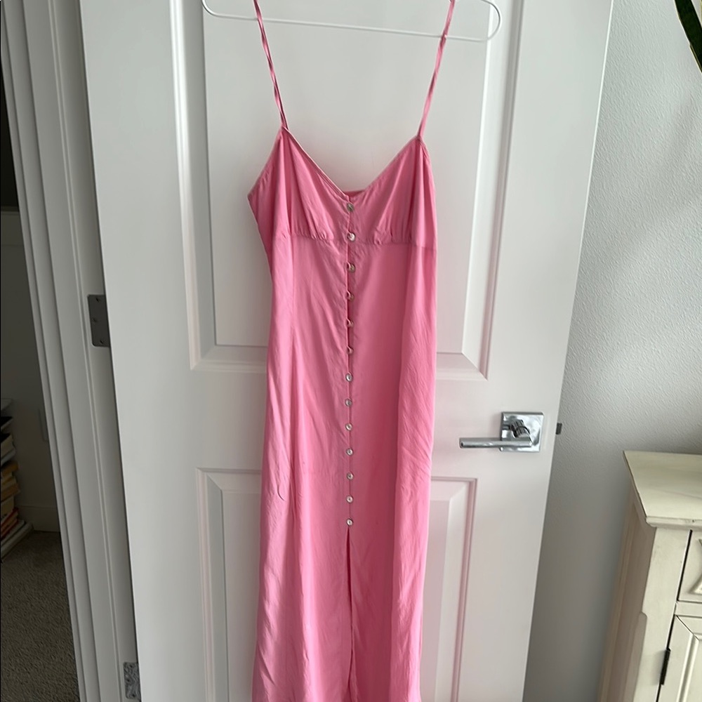 aritzia midi 100% silk dress